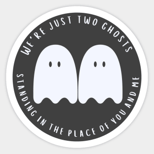 two ghosts Sticker